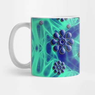 Popping trippy flowers on kaleidoscope Mug